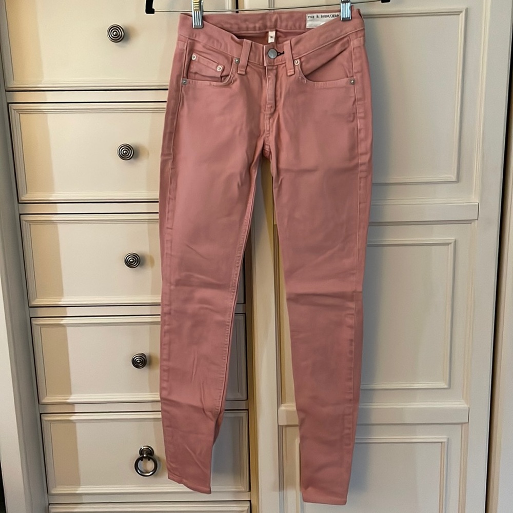 Rag & Bone Skinny Jeans. Salmon pink. Size 24